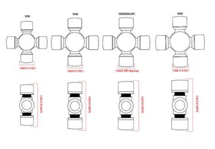 1310 to 1350 u joint