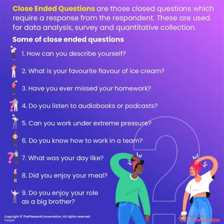 closed ended questions examples