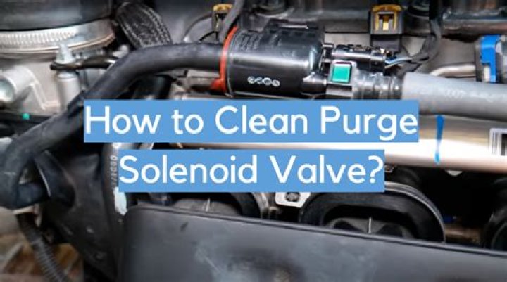 how to clean purge solenoid valve