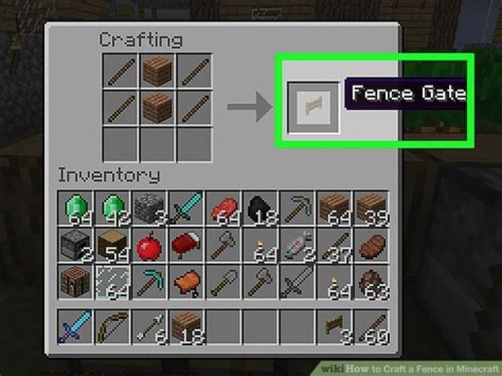 how to craft a fence in minecraft
