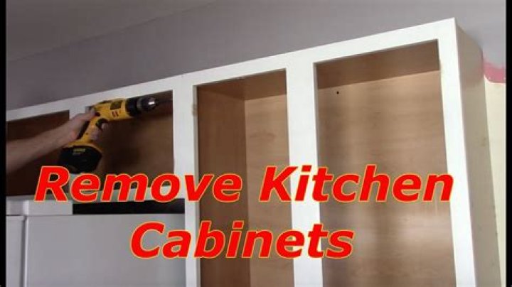 how to remove kitchen cabinets