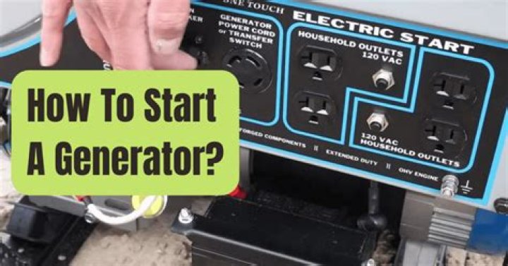 how to start a generator