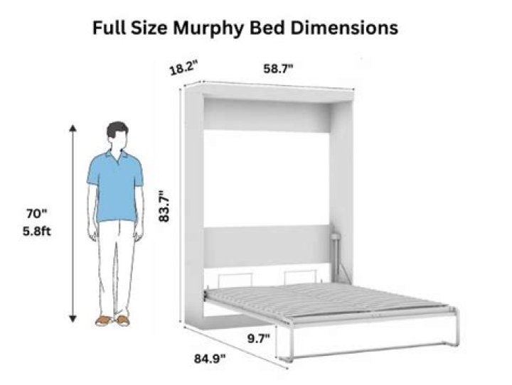 murphy bed dimensions