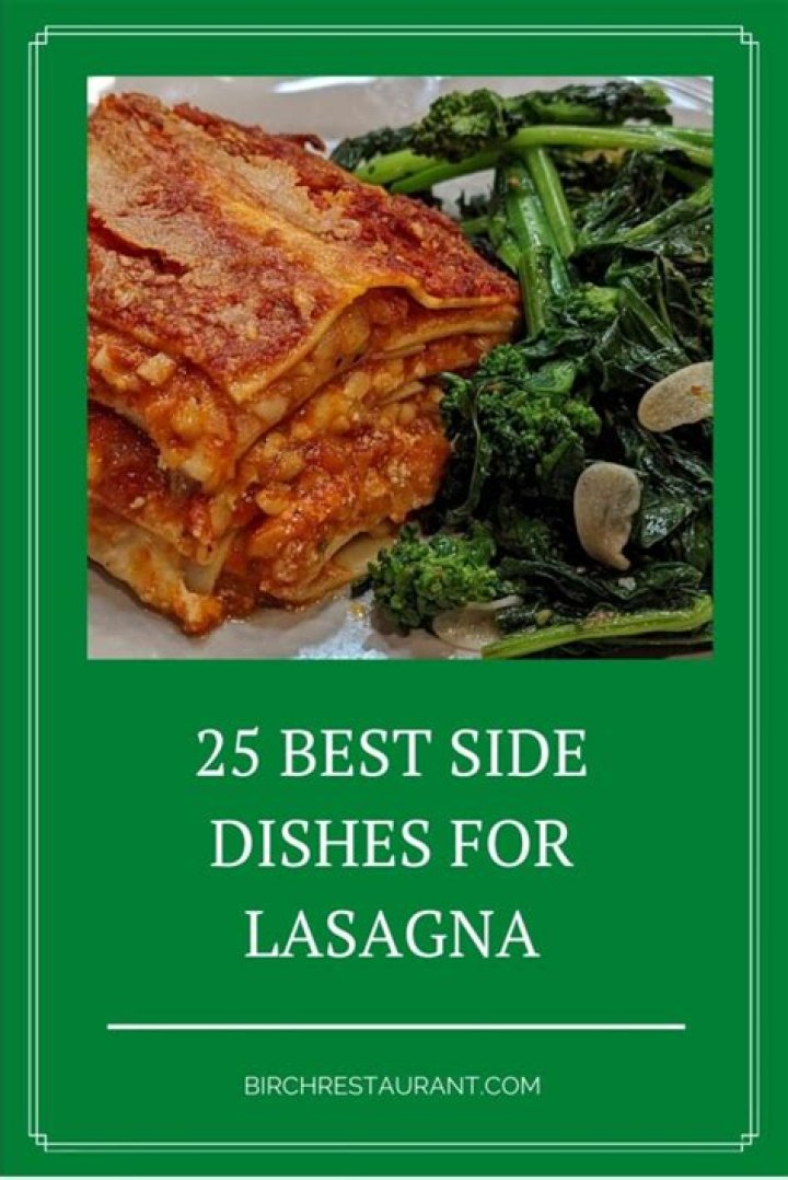 side dishes for lasagna