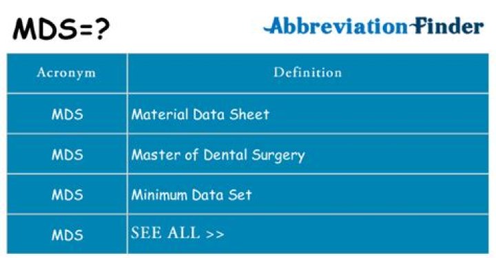 what does mds stand for