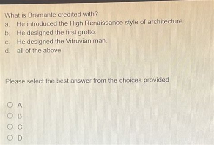 what is bramante credited with