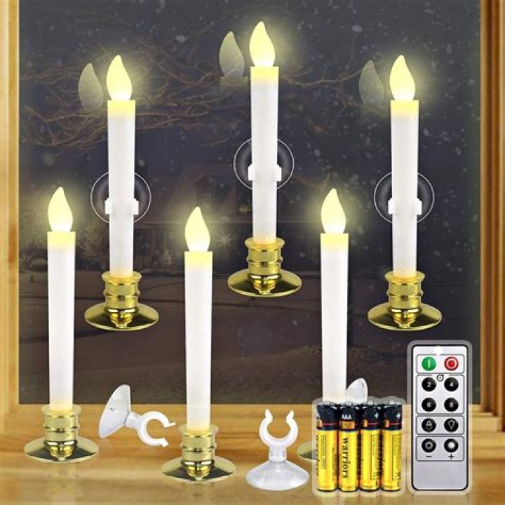 window candles with timers