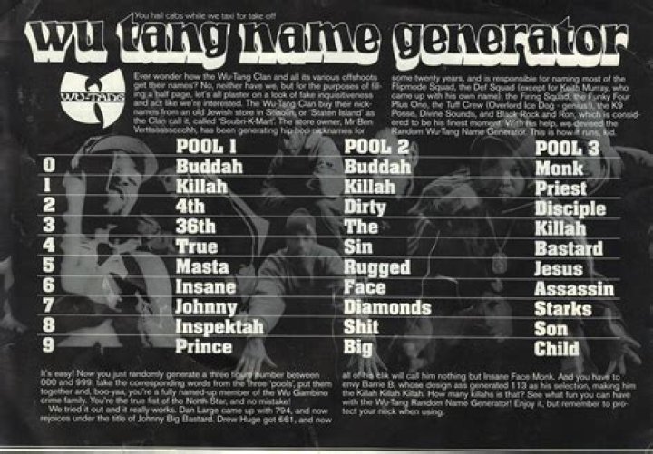 wu tang rap name generator